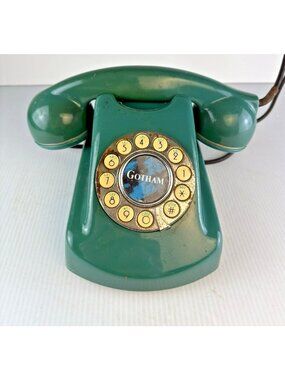 Vintage Rare Green Gotham Bat Phone WWTTON 190 Vintage Phone Push Button